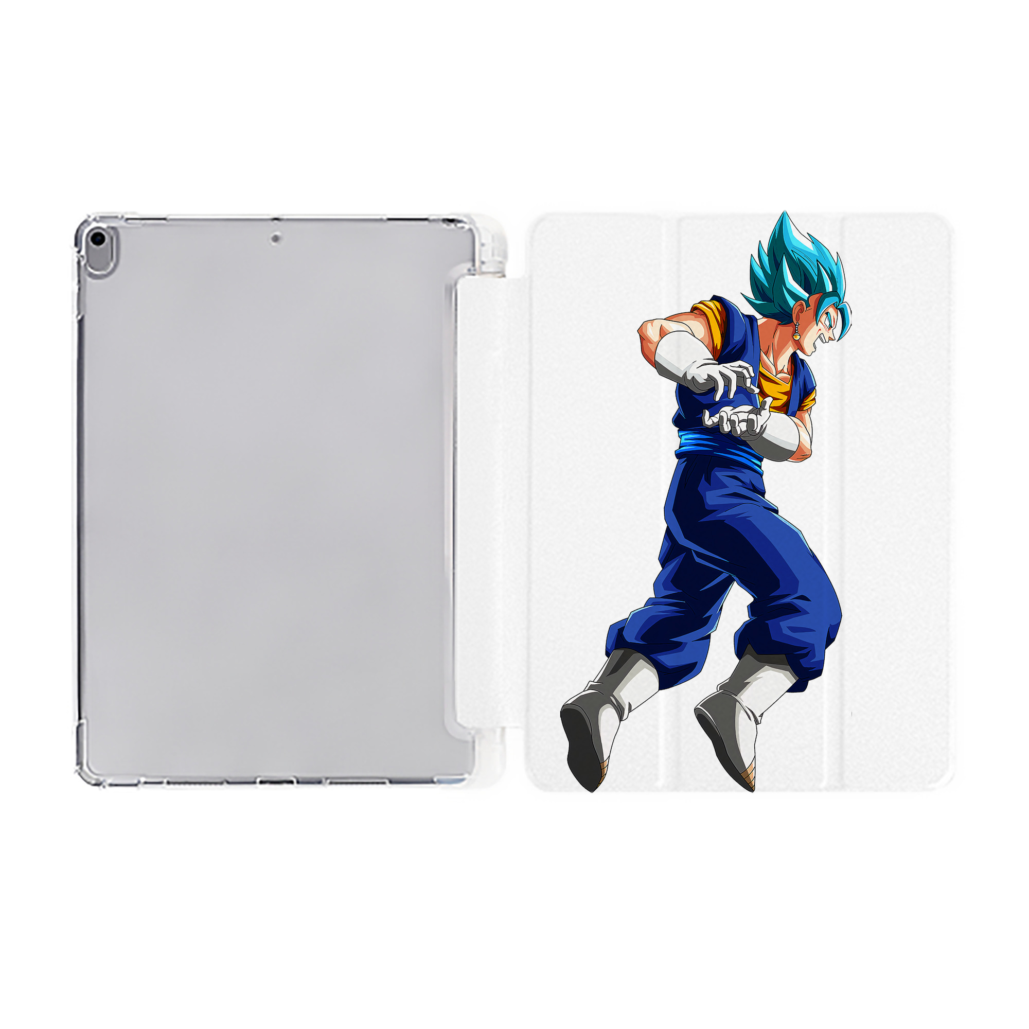 （画像用） ドラゴンボール ベジット DRAGON BALL Vegetto IPad ケース ペン収納付き 三つ折りスタンド PUレザー×シリコン 対応機種9.5/10.5/10.9インチ
